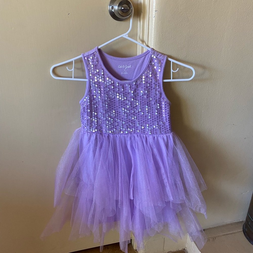 Purple lavender Cat and Jack girls dress 5T